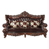 Forsythia Espresso Top Grain Leather Match & Walnut Sofa Model 53070 By ACME Furniture